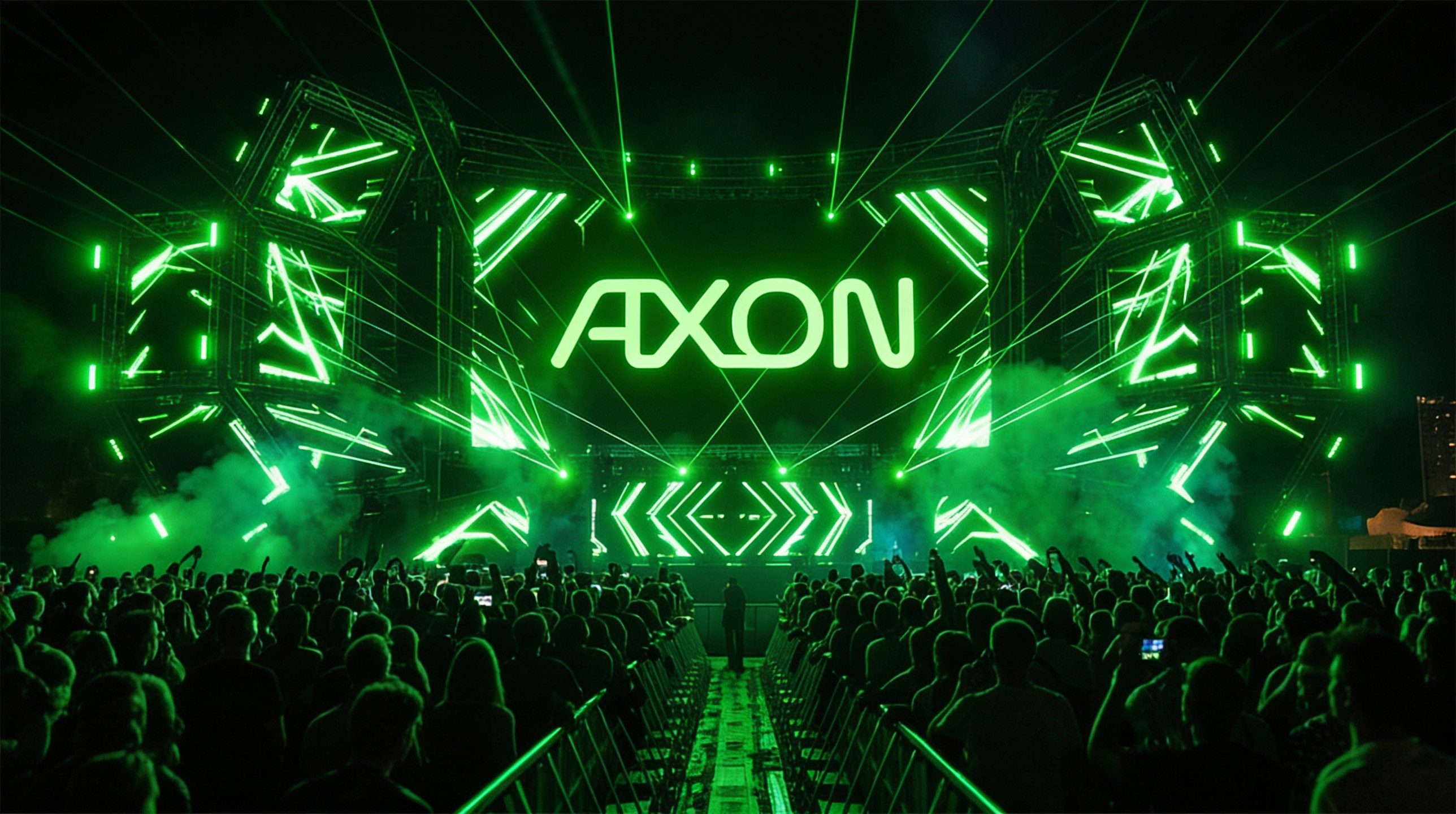 Pantalla LED de gran formato instalada en evento musical